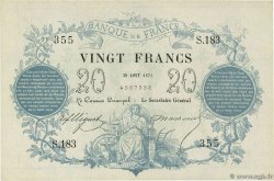 20 Francs type 1871 - Bleu FRANCE  1871 F.A46.02 UNC-