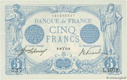 5 Francs BLEU FRANCIA  1915 F.02.25 q.FDC