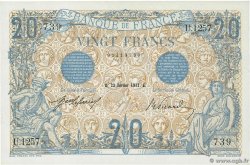 20 Francs BLEU FRANCE  1912 F.10.02 UNC-