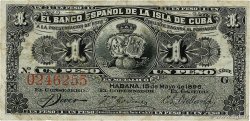 1 Peso CUBA  1896 P.047a TB+