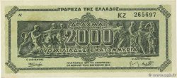 2000 Millions De Drachmes GREECE  1944 P.133a AU