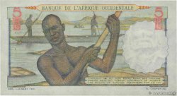 5 Francs FRENCH WEST AFRICA  1943 P.36 VF+