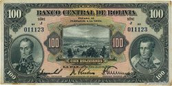 100 Bolivianos BOLIVIA  1928 P.125a MBC