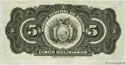 5 Bolivianos BOLIVIA  1928 P.120a UNC-