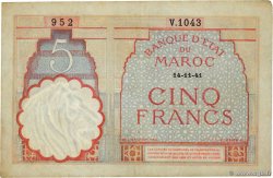 5 Francs MARUECOS  1941 P.23Ab BC