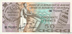 50 Francs BURUNDI  1989 P.28c NEUF