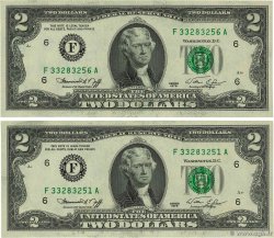 2 Dollars Lot VEREINIGTE STAATEN VON AMERIKA Atlanta 1976 P.461