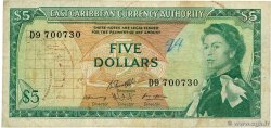 5 Dollars EAST CARIBBEAN STATES  1965 P.14h B