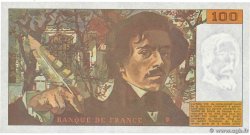 100 Francs DELACROIX imprimé en continu FRANCIA  1990 F.69bis.02a SC+