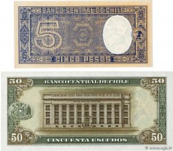 5 Pesos - 1/2 Condor et 50 Escudos Lot CHILE
  1964 P.119 et P.140b ST