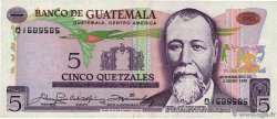 5 Quetzales GUATEMALA  1980 P.060c VZ