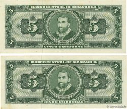 5 Cordobas Lot NICARAGUA  1968 P.116a SPL