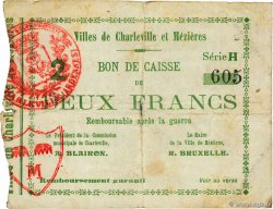 2 Francs FRANCE régionalisme et divers Charleville et Mezieres 1914 JP.08-73 B