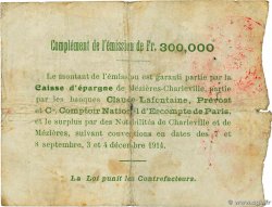 2 Francs FRANCE Regionalismus und verschiedenen Charleville et Mezieres 1914 JP.08-73 SGE