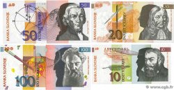 10 au 100 Tolarjev  Lot SLOVENIA  1992 P.11 au P.14 UNC