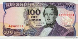 100 Pesos Oro COLOMBIE  1980 P.418c SPL