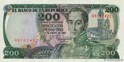 200 Pesos Oro COLOMBIE  1982 P.427 NEUF