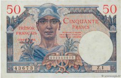 50 Francs TRÉSOR FRANÇAIS FRANCIA  1947 VF.31.01