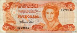 5 Dollars BAHAMAS  1984 P.45a F