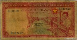 50 Francs CONGO BELGE  1959 P.32 B