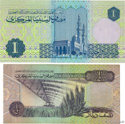 1/2 et 1 Dinar Lot LIBYA  1991 P.58b et P.59a F - VF