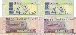 10 Cedis Lot GHANA  1980 P.18b et P.20b BC