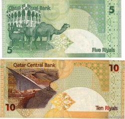 5 et 10 Riyals Lot QATAR  2008 P.29 et P.30 TB+