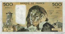 500 Francs PASCAL FRANKREICH  1989 F.71.42 SS