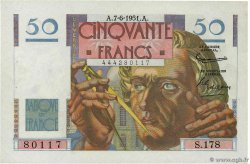 50 Francs LE VERRIER FRANCE  1951 F.20.18 AU-