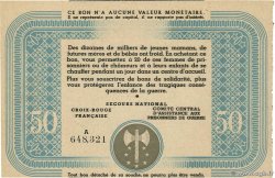 50 Francs BON DE SOLIDARITÉ FRANCE régionalisme et divers  1941 KL.09C1 SPL