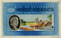 1000 Francs BON DE SOLIDARITE FRANCE regionalism and various  1941 KL.12A3 XF