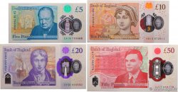 5 au 50 Pounds Lot ENGLAND  2023 P.398 au P.401 UNC