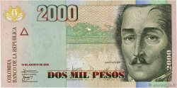 2000 Pesos KOLUMBIEN  2009 P.457k ST