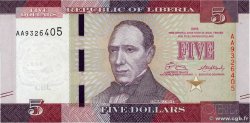 5 Dollars LIBERIA  2016 P.31