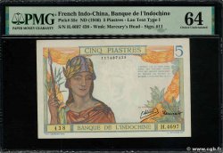 5 Piastres INDOCHINE FRANÇAISE  1946 P.055c