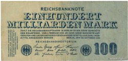 100 Milliarden Mark ALLEMAGNE  1923 P.126