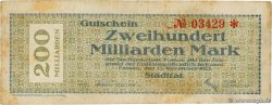 200 Milliarden Mark GERMANY Passau 1923  F