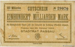 100 Milliarden Mark DEUTSCHLAND Passau 1923 