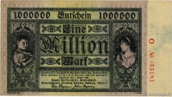 1 Million Mark GERMANY Hamborn Am Rhein 1923  VF