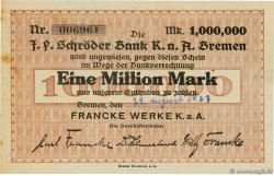 1 Million Mark ALLEMAGNE Bremen 1923 