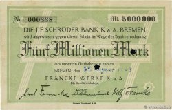 5 Millionen Mark Annulé DEUTSCHLAND Bremen 1923  SS