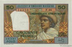 50 Francs - 10 Ariary MADAGASCAR  1962 P.061 EBC+