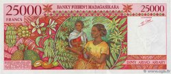 25000 Francs - 5000 Ariary MADAGASCAR  1998 P.082 AU