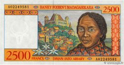 2500 Francs - 500 Ariary MADAGASCAR  1998 P.081