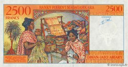 2500 Francs - 500 Ariary MADAGASCAR  1998 P.081 TTB+