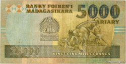 25000 Francs - 5000 Ariary MADAGASKAR  1993 P.074Aa fS