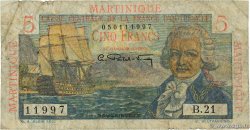 5 Francs Bougainville MARTINIQUE  1932 P.27a SGE