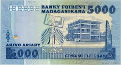 5000 Francs - 1000 Ariary MADAGASCAR  1988 P.073a SPL