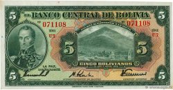 5 Bolivianos BOLIVIA  1928 P.120a