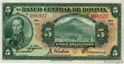 5 Bolivianos BOLIVIA  1928 P.120a SC+